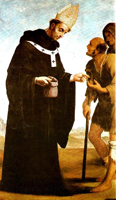 Francisco de Zurbaran st. toma,s de villanueva helping a cripple Norge oil painting art